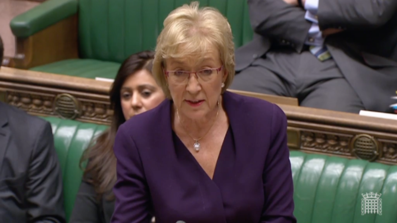 Andrea Leadsom delivered the government's position of Wednesday's business motion. 