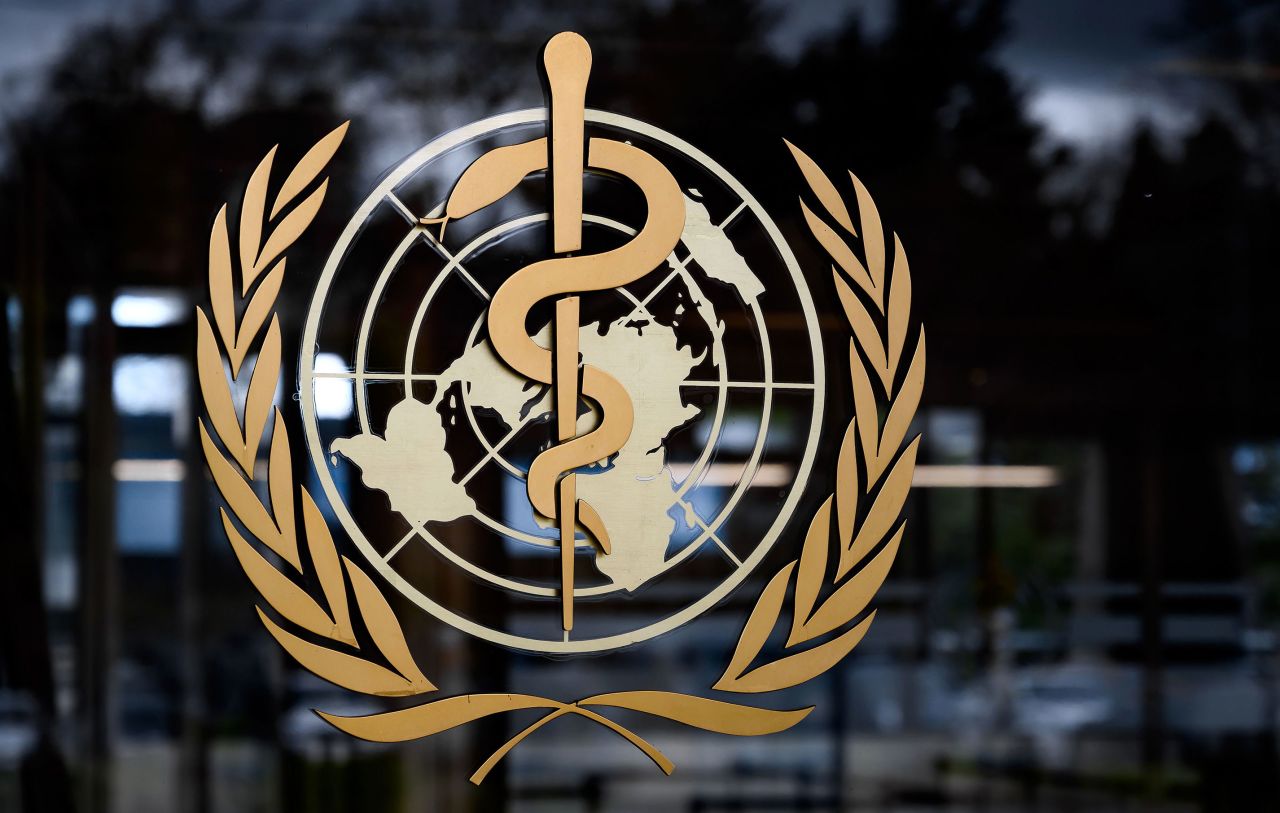 The World Health Organization logo is seen at their headquarters in Geneva, Switzerland on March 9.