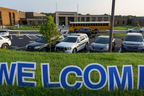 Students make their way into Brentwood High School outside of Nashville, Tennessee. Dr. Anthony Fauci said on Tuesday that he thinks vaccines for teachers should be mandated. 