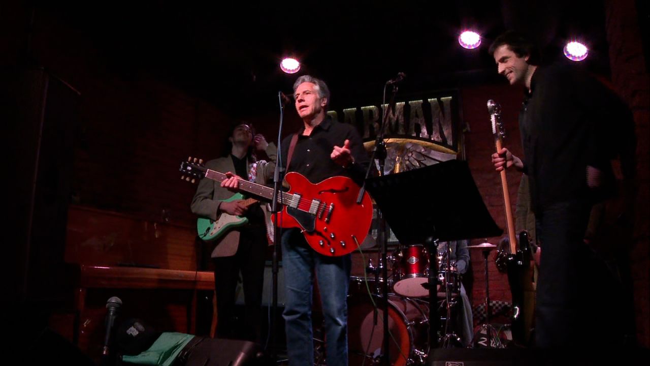 US Secretary of State Antony Blinken took to the stage at a bar in Kyiv during his state visit.