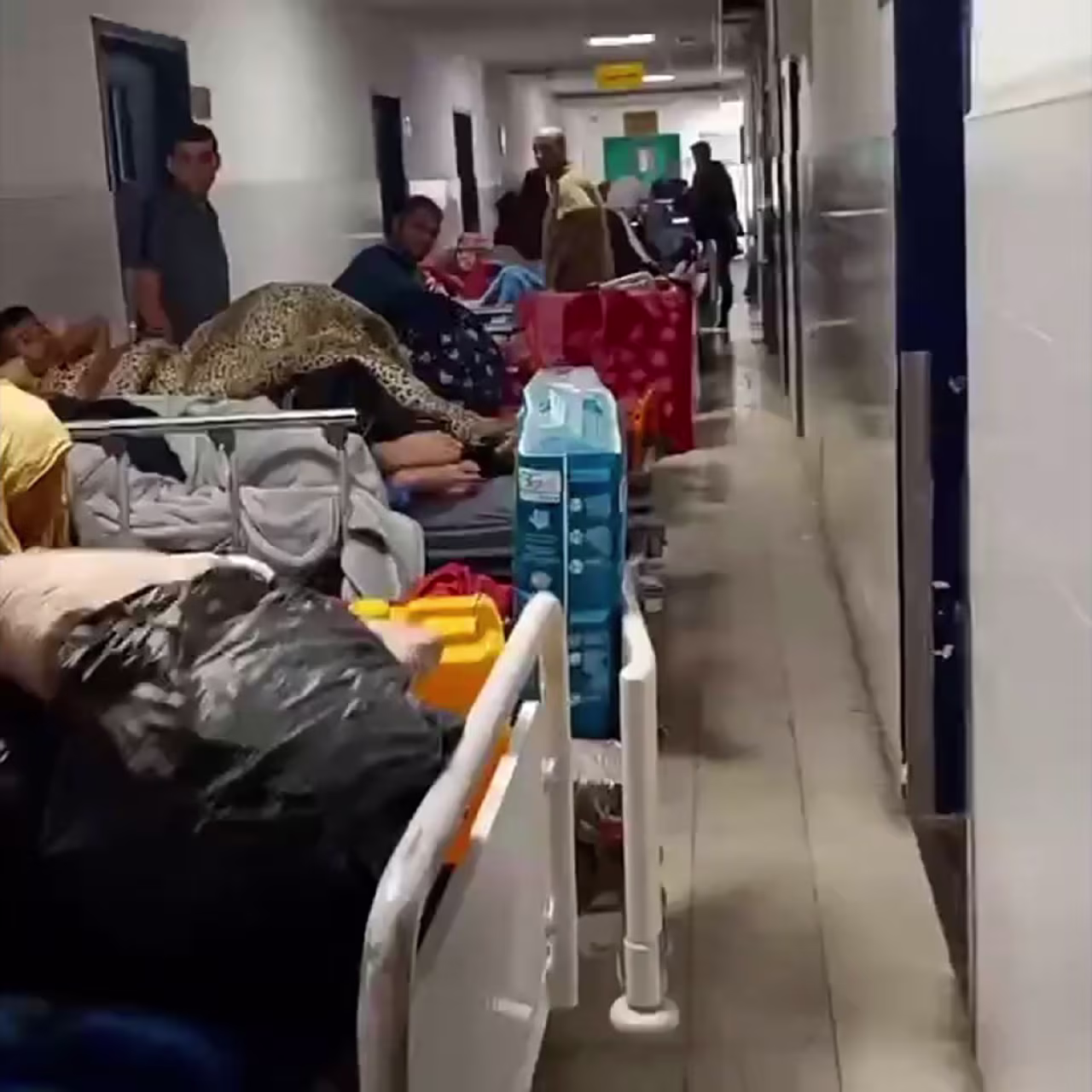 A scene from inside Nasser Hospital on Thursday, February 15.
