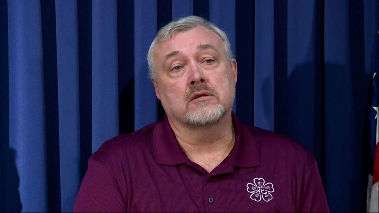 Steve St. Juliana, father of Hana St. Juliana, speaks at a press conference March 14. 