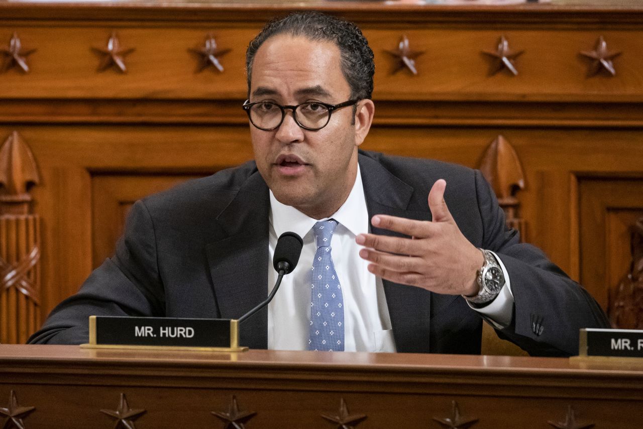 Will Hurd speaks during a House Intelligence Committee hearing in Washington in 2019. Samuel Corum/The New York Times/Bloomberg via Getty Images/FILE