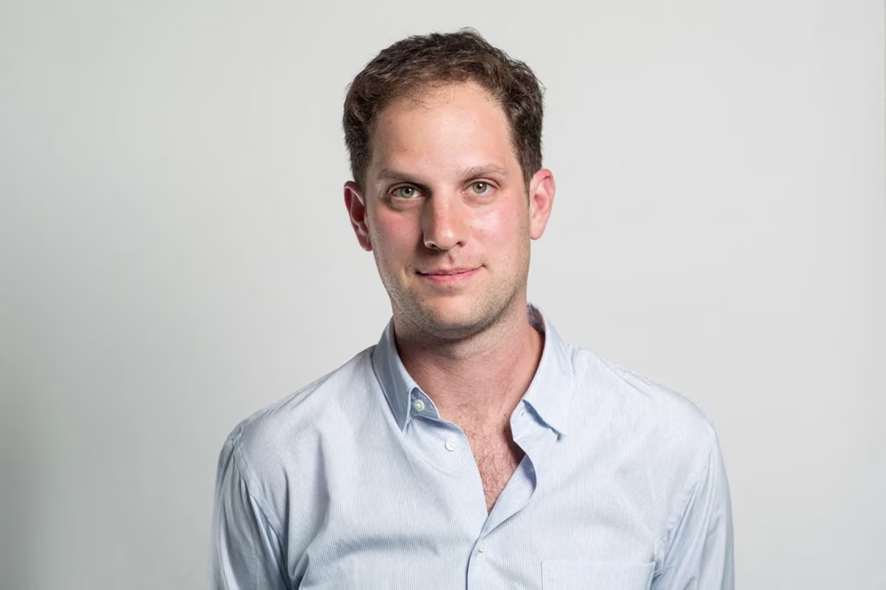 Evan Gershkovich, reporter for The Wall Street Journal, appears in an undated handout image. 