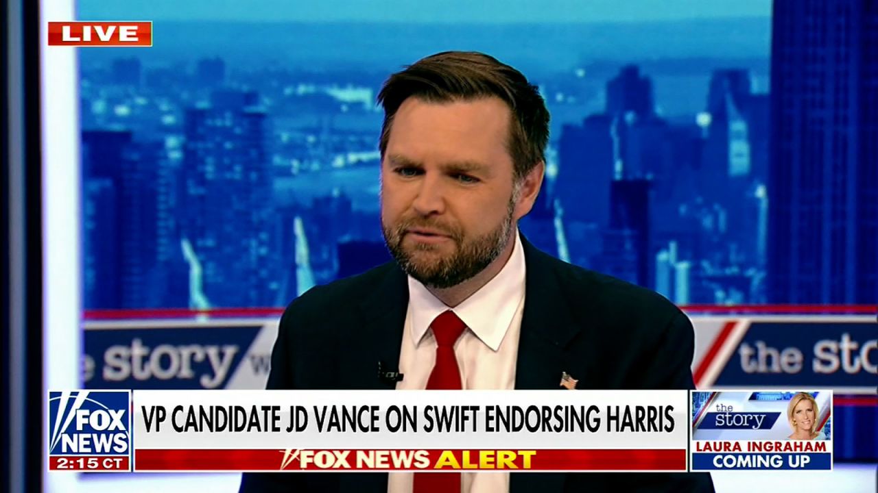 Sen. JD Vance appears on Fox News on Wednesday, September 11.