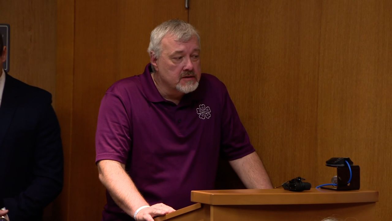 Steve St. Juliana, the father of Hana St. Juliana, speaks during a victim impact statement in court on Tuesday.