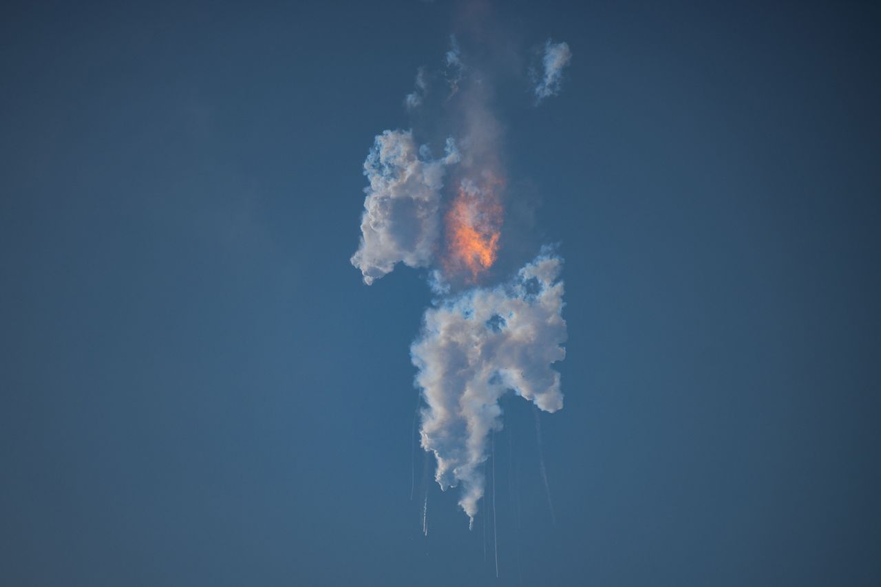 SpaceX Starship explodes after launch during a flight test from Starbase in Boca Chica, Texas, on April 20.