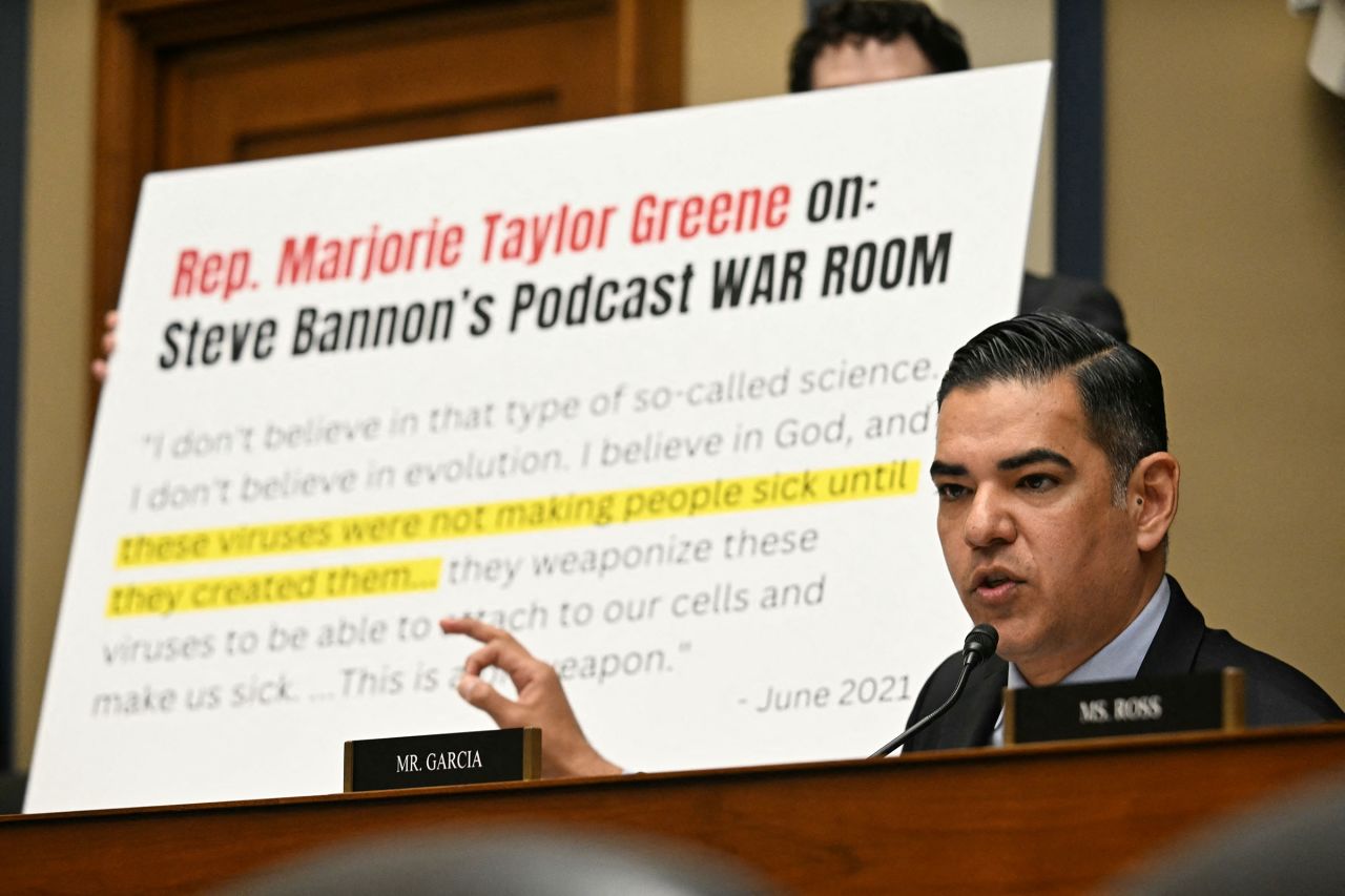 Rep. Robert Garcia speaks during a hearing with Dr. Anthony Fauci on Capitol Hill on Monday.