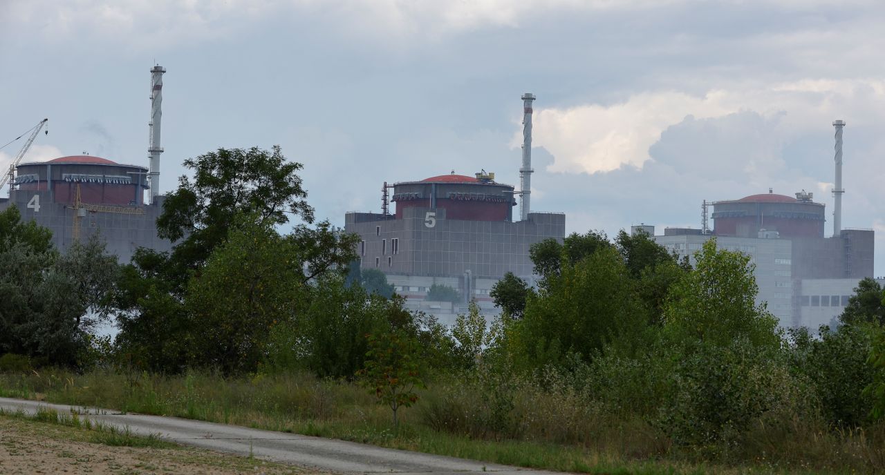 Photo taken on Aug. 4 shows the Zaporizhzhia nuclear power plant in southern Ukraine. 