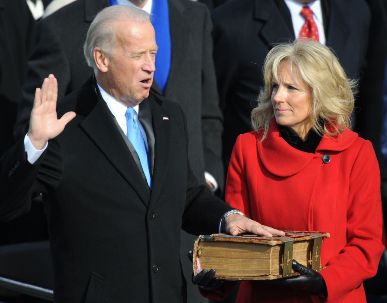 US Vice President Joe Biden is sworn in on January 20, 2009.