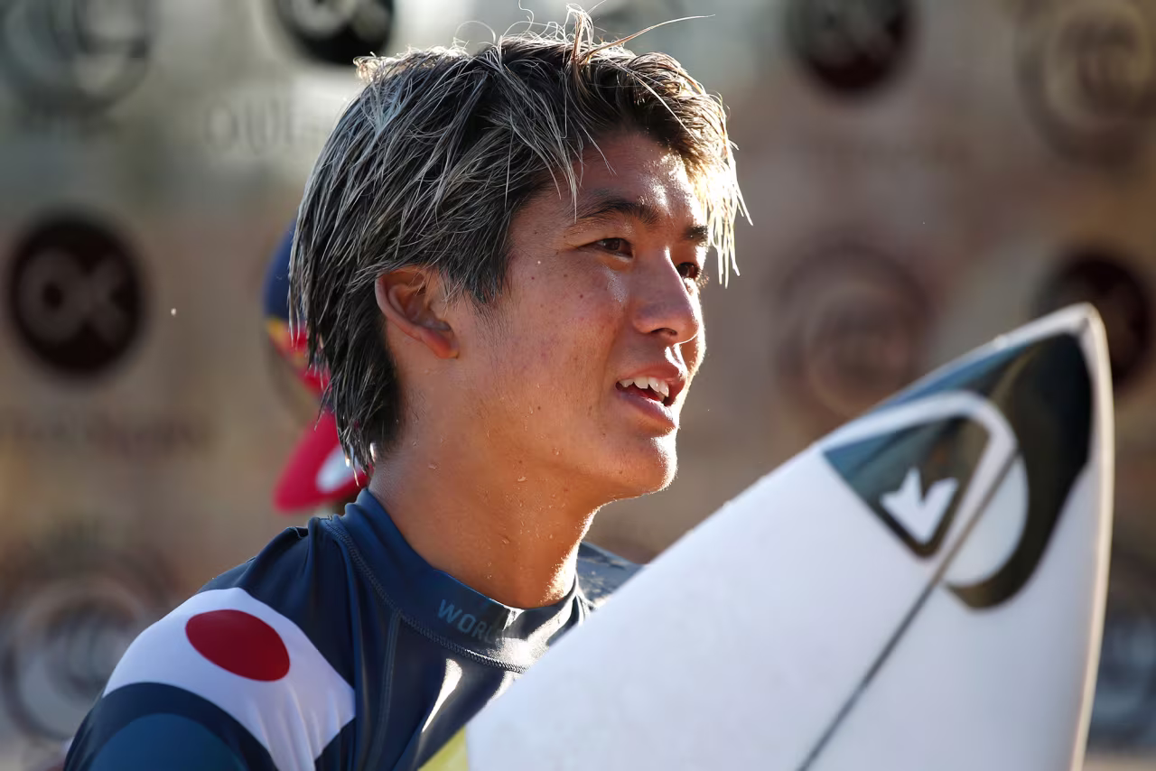 Kanoa Igarashi of Japan after competing in the 2019 Freshwater Pro-WSL on September 20, 2019 in Lemoore, California.