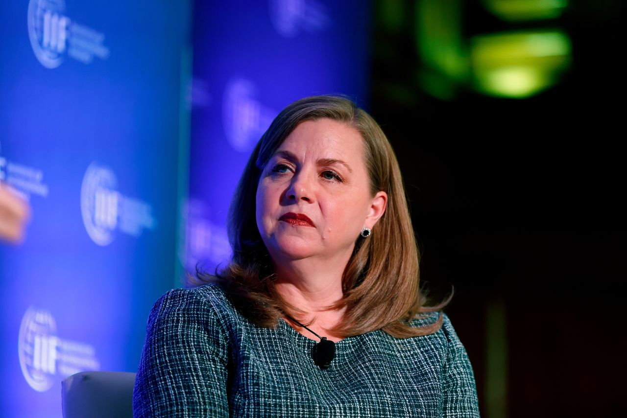 Michelle Bowman, governor of the US Federal Reserve, during the Institute for International Finance (IIF) Global Outlook Forum in Washington, DC, on April 17. 