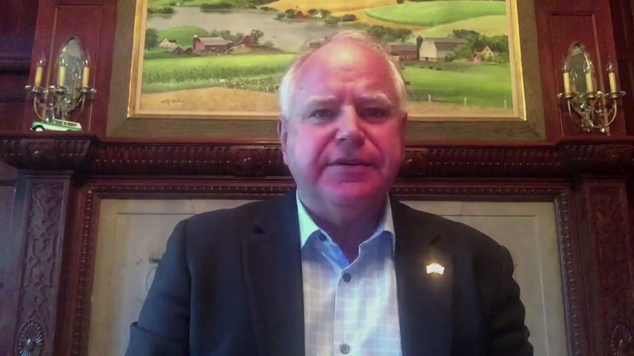 Minnesota Gov. Tim Walz speaks with CNN's Erin Burnett on Wednesday, September 16.
