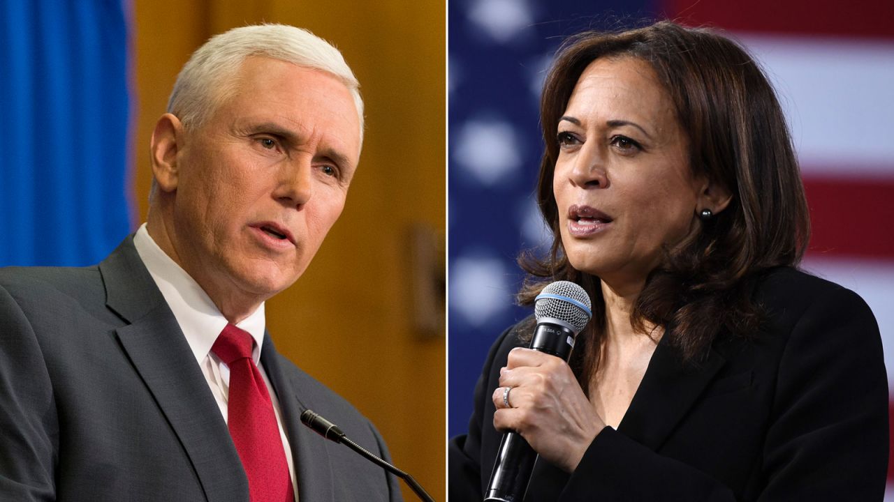 Mike Pence and Kamala Harris