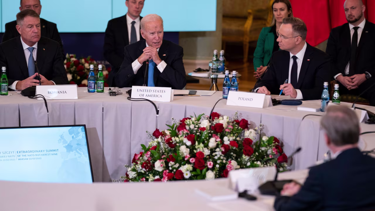 US President Joe Biden met with the leaders of the countries that make up NATO's eastern flank on Wednesday.