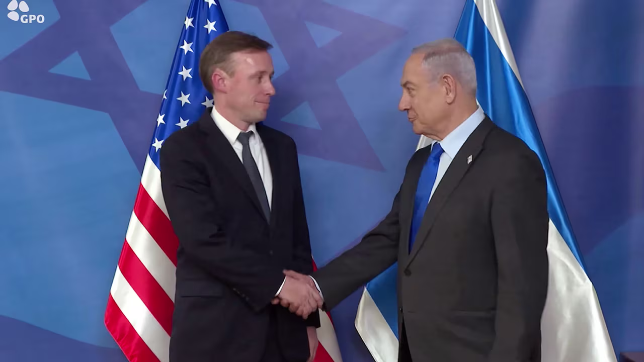 Israeli Prime Minister Benjamin Netanyahu meets with US national security adviser Jake Sullivan on Thursday, December 14.
