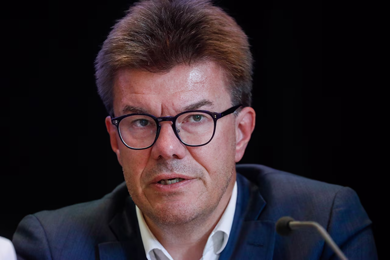Brussels region Minister for Finance Sven Gatz pictured during a presentation on Tuesday 07 July 2020. 