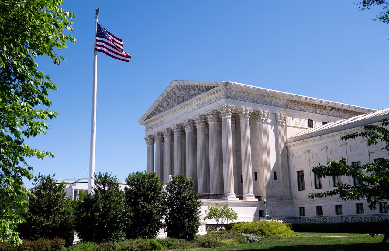 The US Supreme Court is seen in Washington, DC, on Monday, May 4.