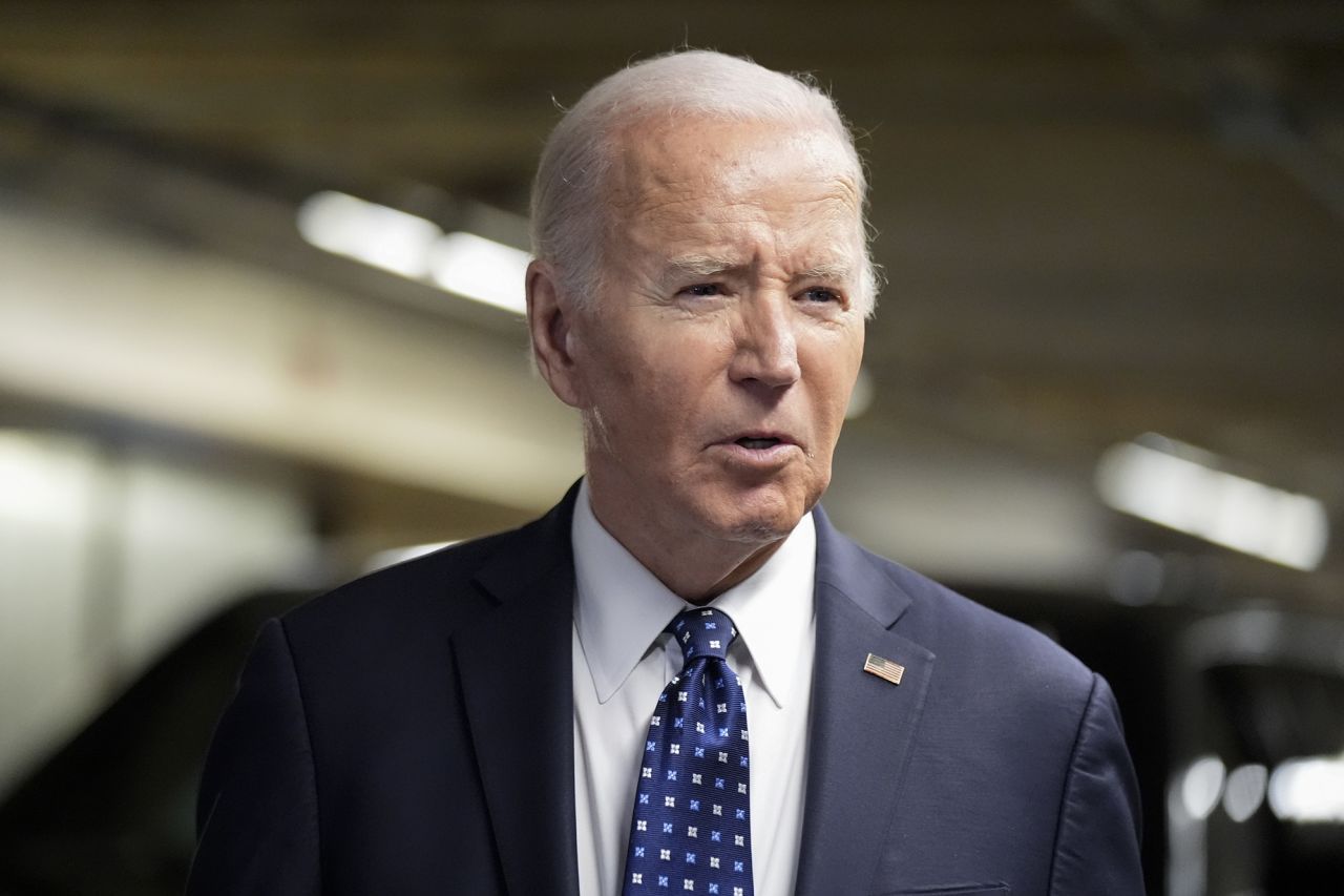 President Joe Biden speaks after his meeting with Alexei Navalny's widow Yulia Navalnaya and daughter Dasha, in San Francisco on February 22.