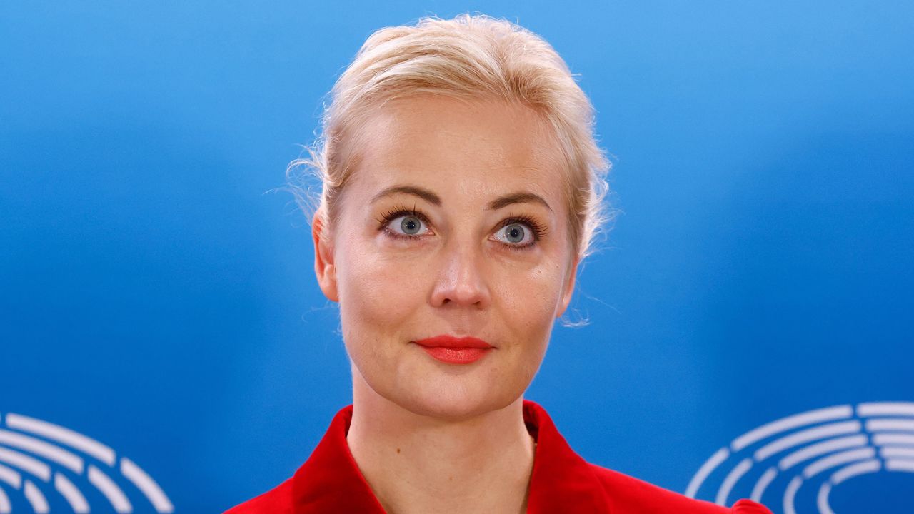 Alexey Navalny's wife, Yulia Navalnaya attends a meeting at the European Parliament in Brussels, Belgium, on September 28, 2022.