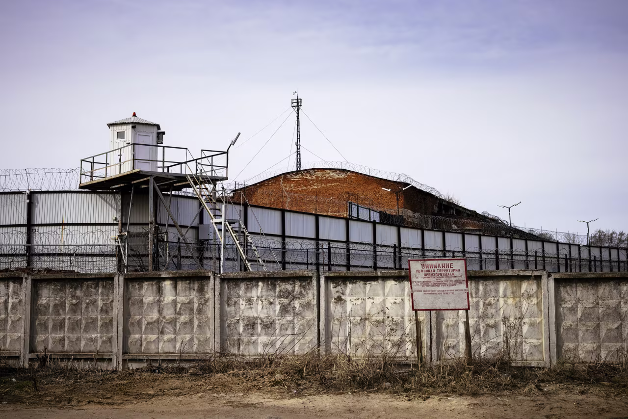 An exterior view of the IK-3 penal colony in Russia on April 20, 2021. 