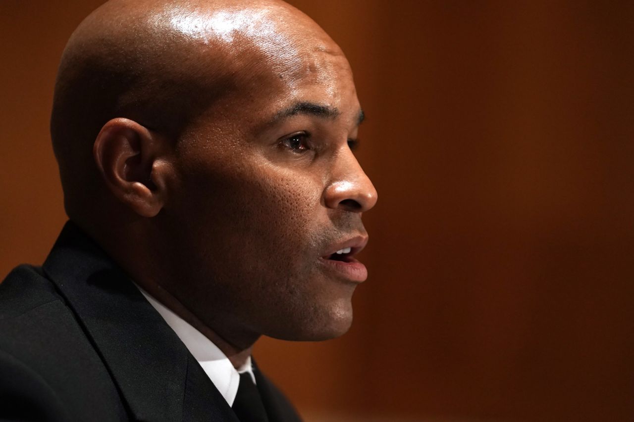 Surgeon General Dr. Jerome Adams testifies during a Senate Health, Education, Labor and Pensions Committee hearing on September 9 in Washington, DC.