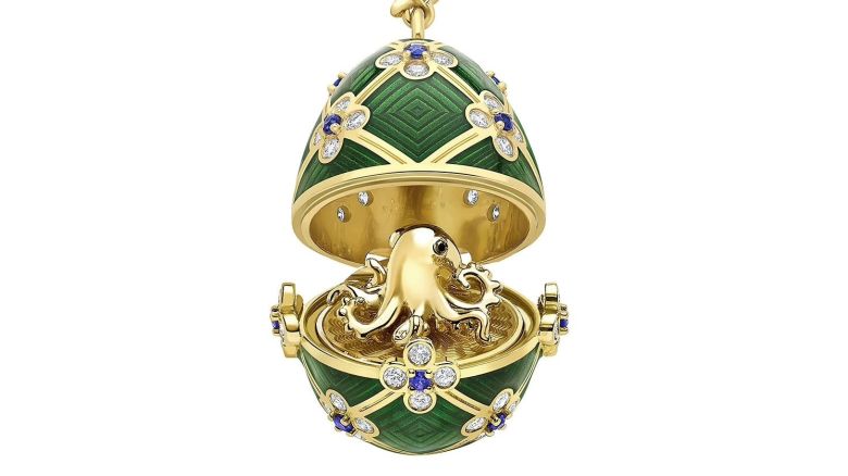 The man allegedly swallowed a Fabergé James Bond Octopussy Egg locket.