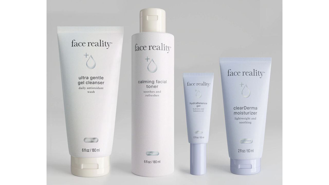 face reality acne-safe kit with four products