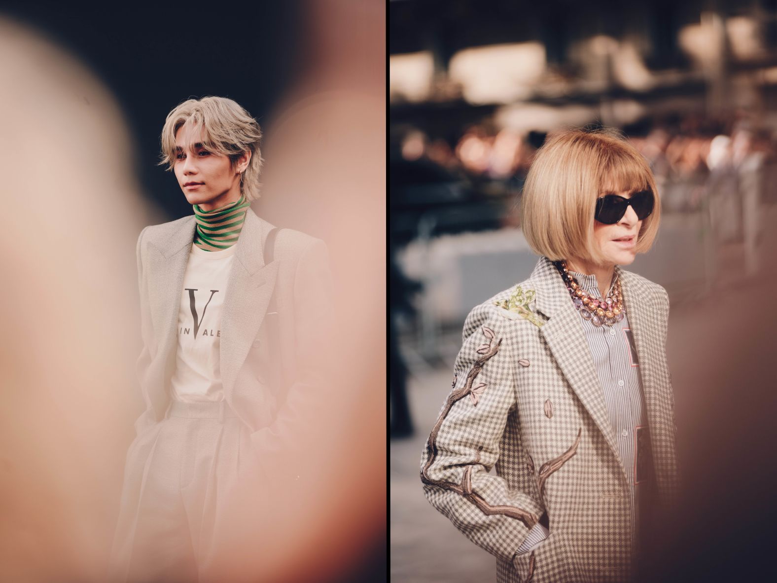 Guests including the Thai singer and actor Jeff Satur and Anna Wintour attending Valentino.