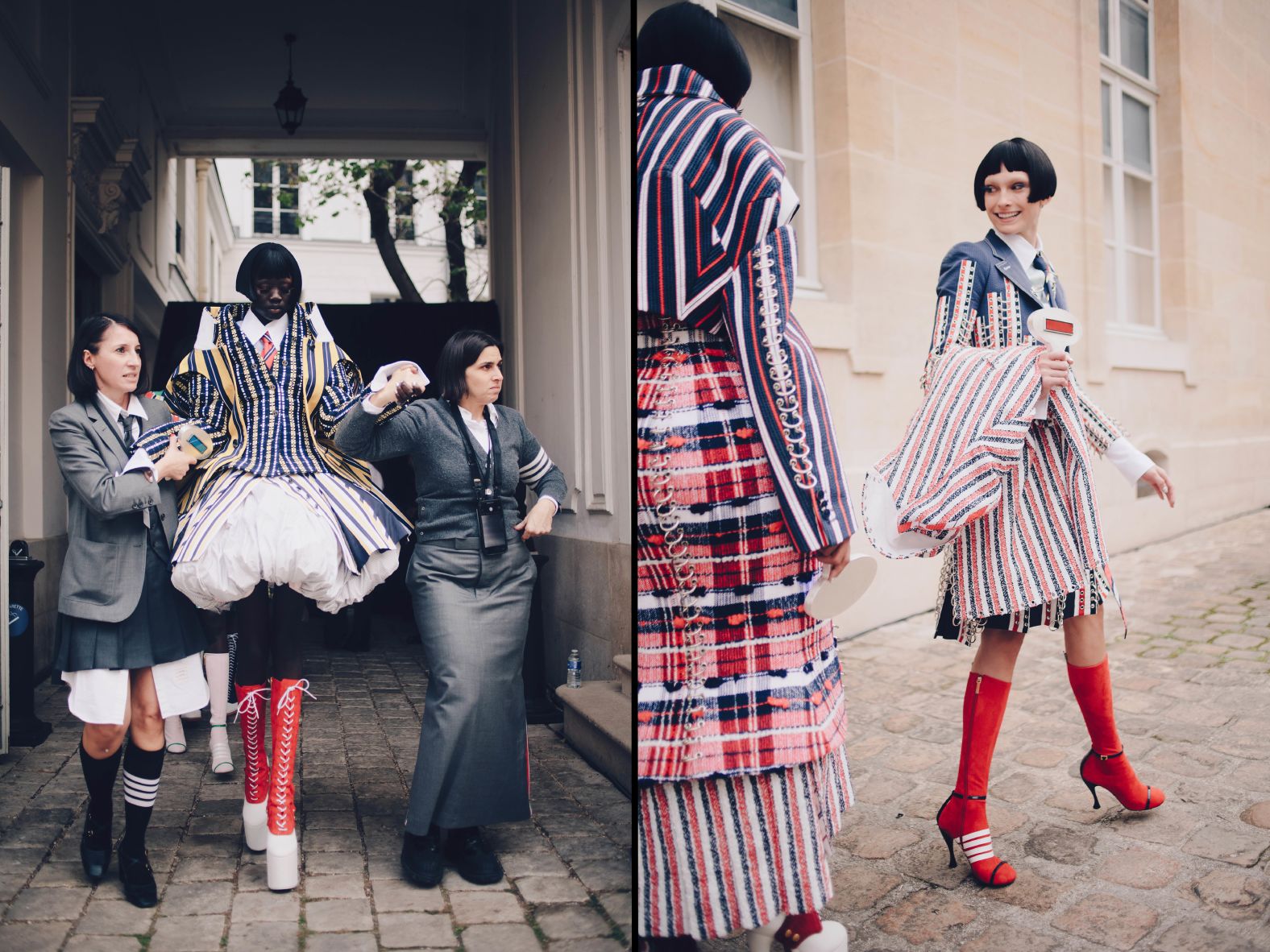 Looks from Thom Browne's Spring-Summer 2026 show.