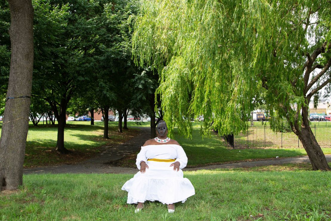 Faustine's 2021 photo "When The Mind Forgets The Soul Remembers," shot at an enslaved African burial ground in the Bronx.