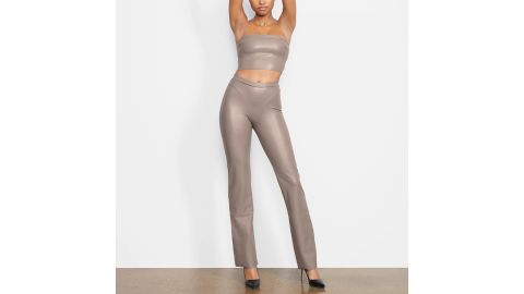Faux Leather Boot Cut Pant