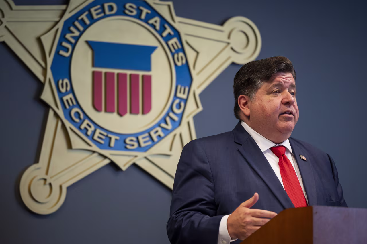 Illinois Gov. JB Pritzker speaks during a briefing on July 25, in Chicago, Illinois. 