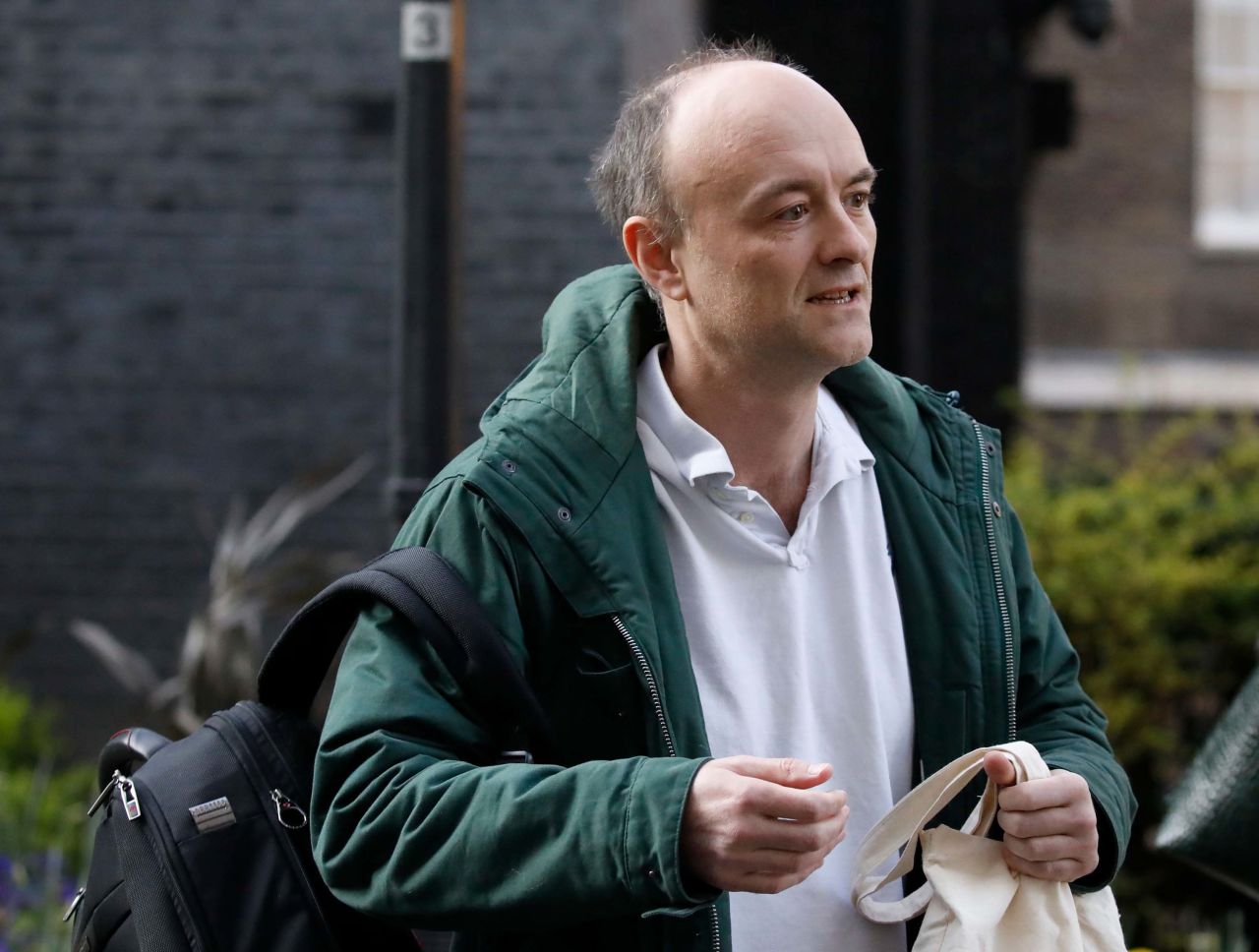 Dominic Cummings arrives at Downing Street on Friday, March 27. 