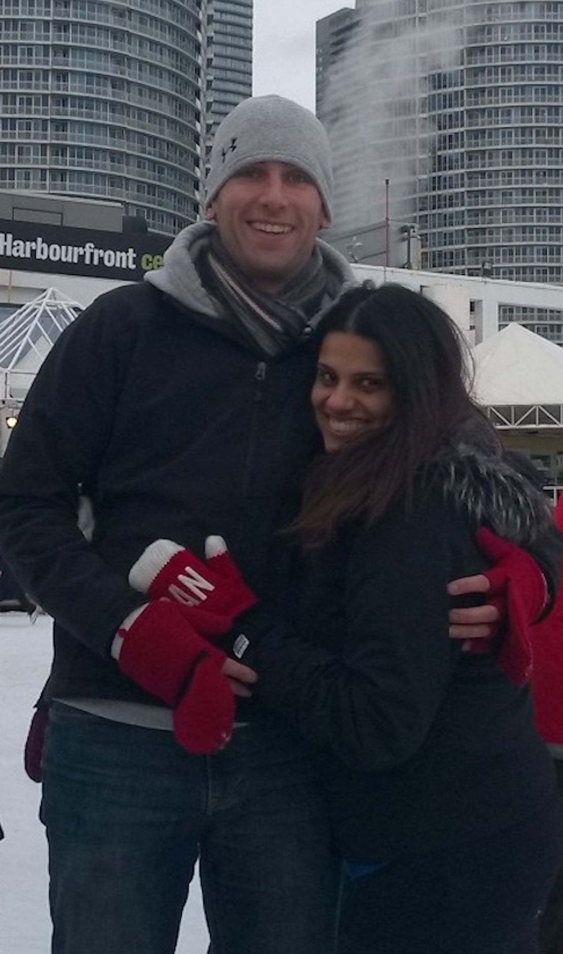 Francis and Tehzin on Francis' first trip to visit Tehzin in Toronto, in January 2015.