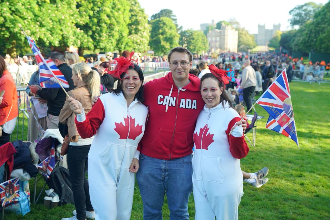 Donning maple leaf onesies, we've found a some Canadian fans. 