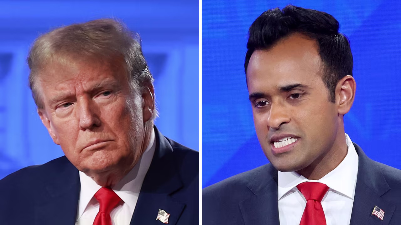 Former President Donald Trump and Vivek Ramaswamy.