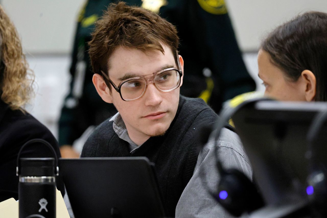 Nikolas Cruz sits at the defense table during his trial on September 2 in Fort Lauderdale, Florida.