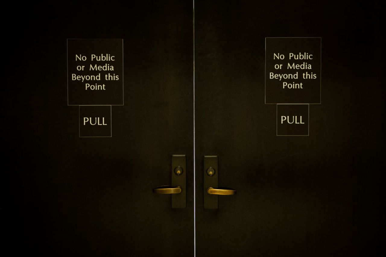 A view of the entrance to the Office of Senate Security, which houses a "Sensitive Compartmented Information Facility,' or SCIF, where senators will reportedly be able to view the FBI report on Supreme Court nominee Brett Kavanaugh.