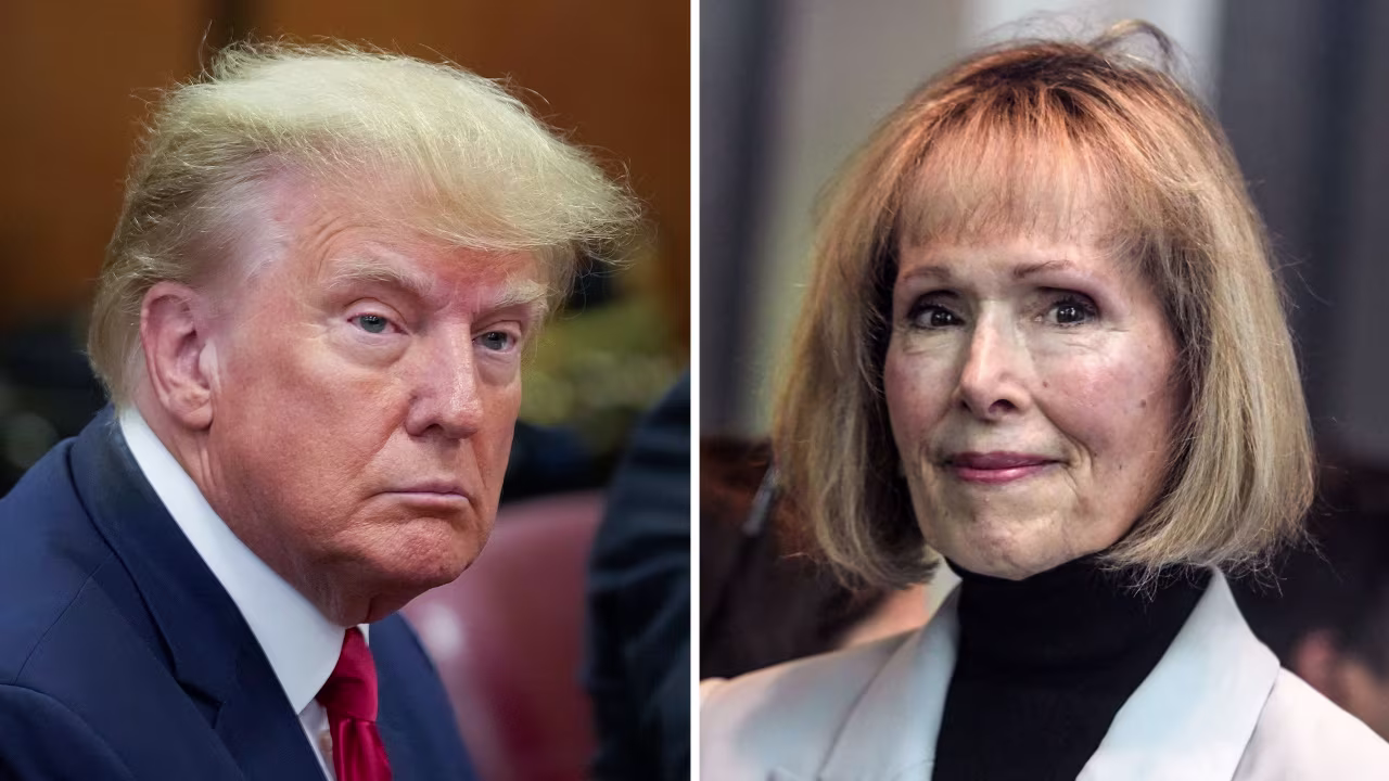 Former President Donald Trump and E. Jean Carroll.