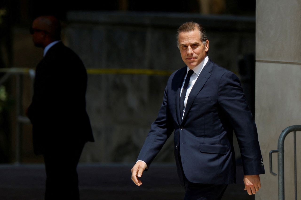 Hunter Biden departs federal court after a plea hearing in Wilmington, Delaware, in July.