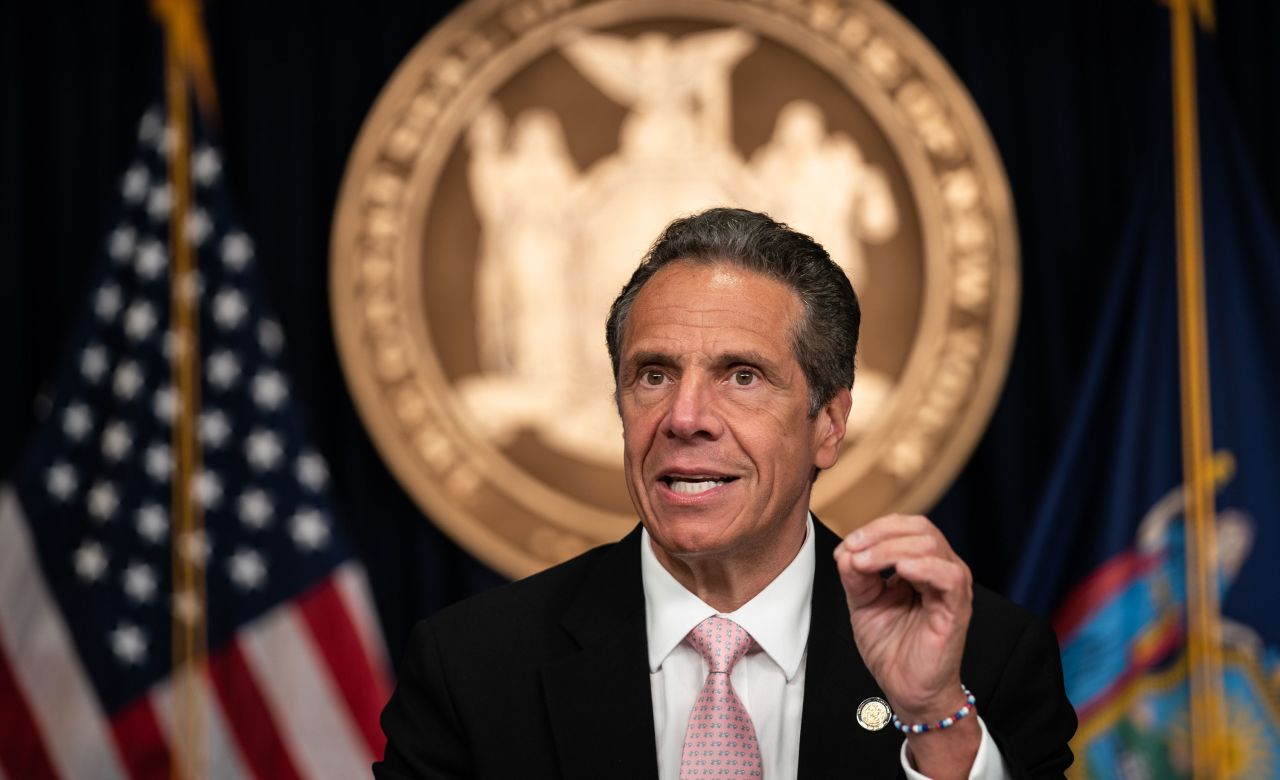 Gov. Andrew Cuomo speaks at a news conference on June 12 in New York.