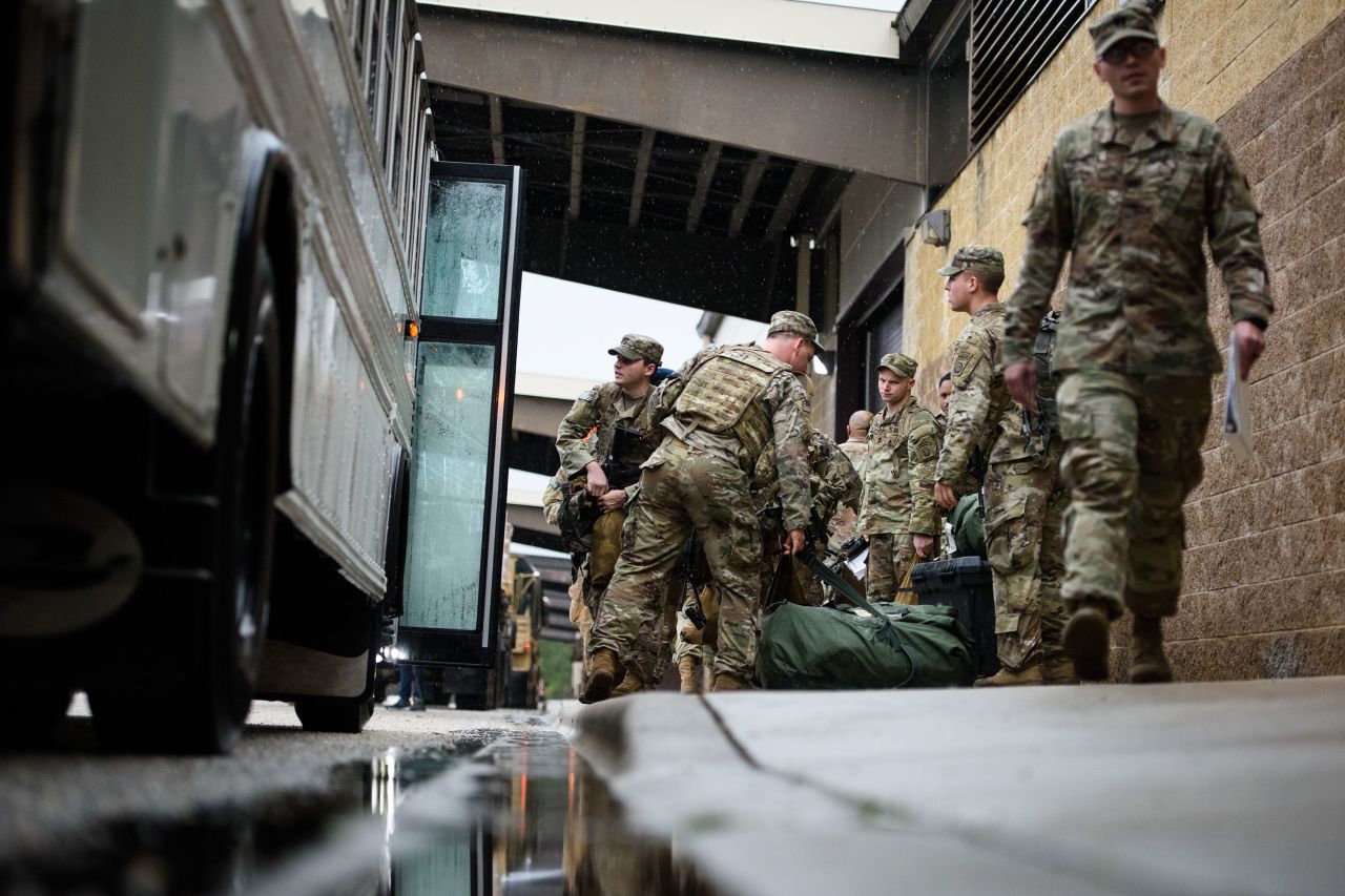 Soldiers from the 82d Airborne Division arrive at Fort Bragg, North Carolina, on January 4.