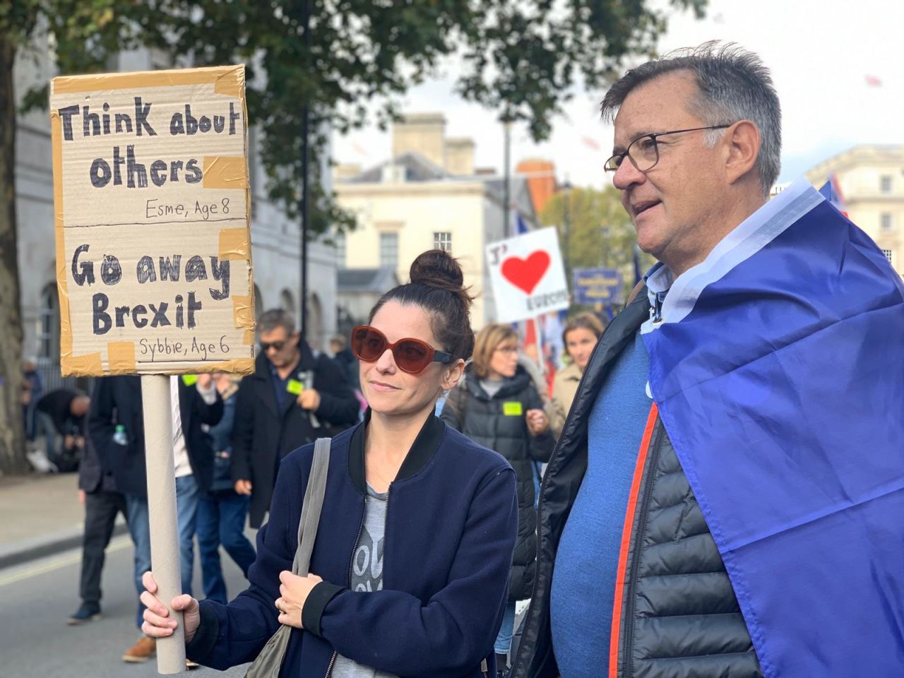 Harriet and Michael at the Brexit march.