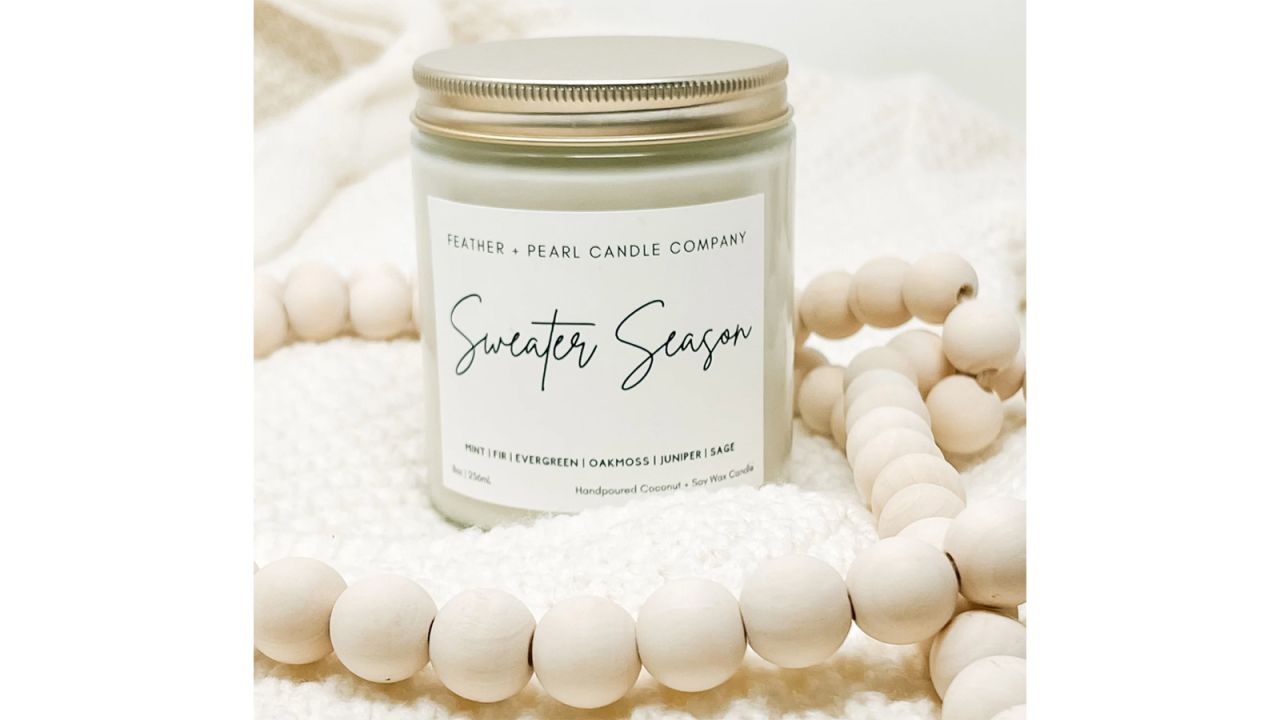 FeatherPearlCandleCo Sweater Weather Candle