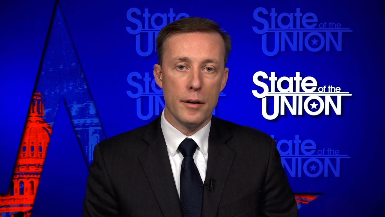 National security adviser Jake Sullivan speaks with CNN on Sunday. 