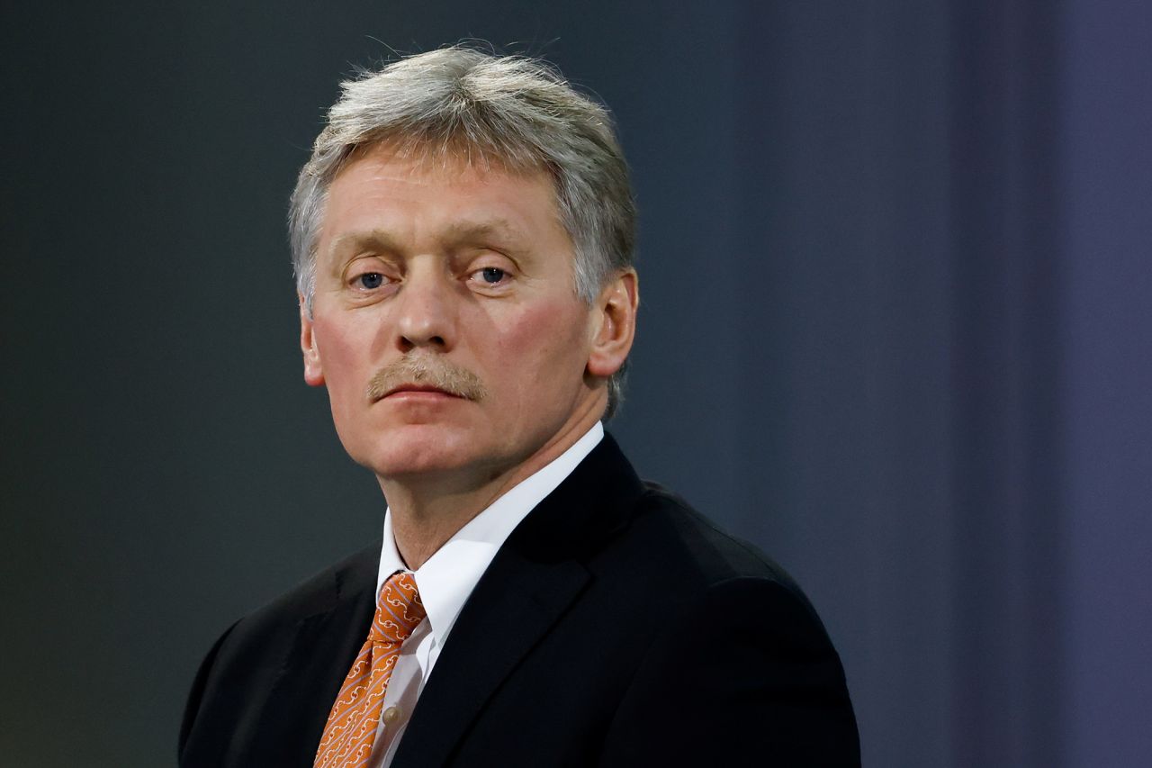 Kremlin spokesman?Dmitry?Peskov?attends a news conference in Moscow, Russia, on December 23, 2021. 