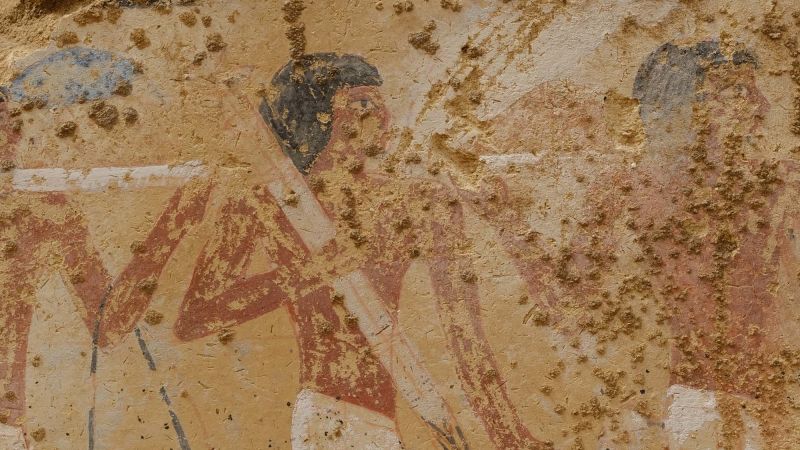 Цветни рисунки от ежедневието, открити в 4300-годишна египетска гробница
