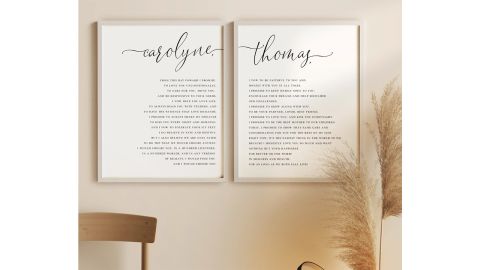 Filterity Wedding Vows Printable Wall Art