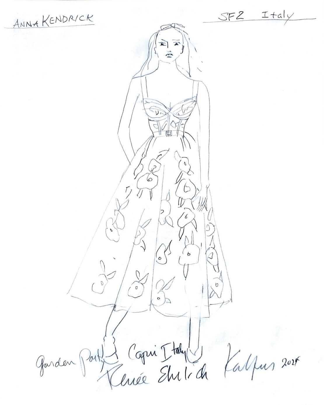 Stephanie's garden party look displayed a youthful femininity.